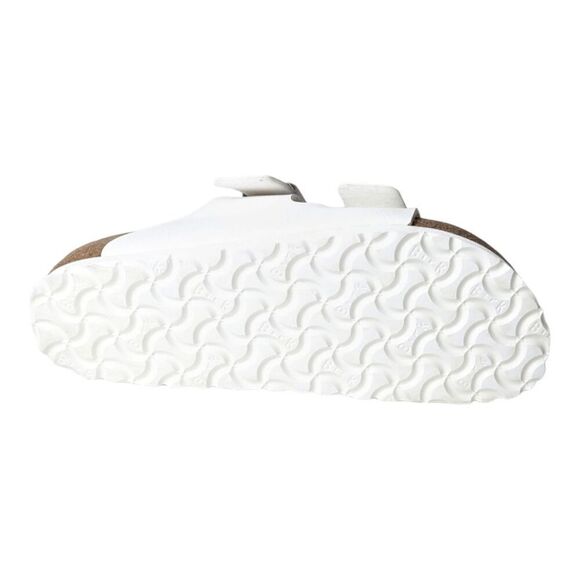 BIRKENTSTOCK Birko Flor White Embossed Sandal Size 38 - Picture 9 of 9